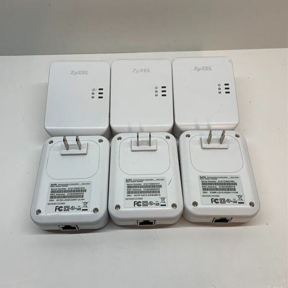 Lot of 6 ZyXEL HD Powerline 500 Mbp Wall-plug Adapters (PLA4205) - Picture 2 of 3